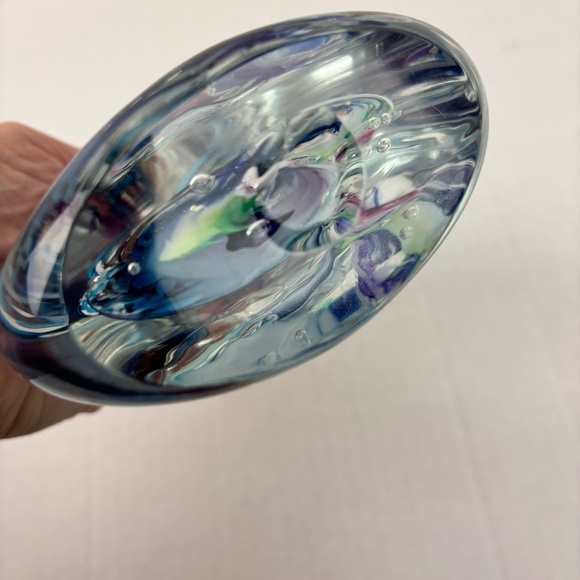 Robert L Harmon-Art Glass Studio small blown vase/paperweight-signed-abstract - Picture 6 of 10